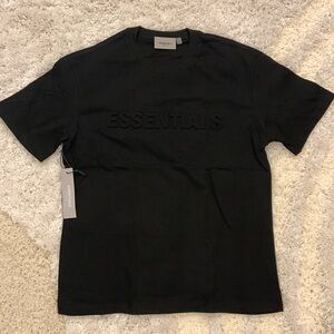 Essentials Fear of God Puff Print Logo Black T-Shirt Mens Sizes S, M, L
